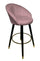 Pink Prague Barhocker 55x56x104 cm Holz und Schwamm in Pink, Schwarz und Gold