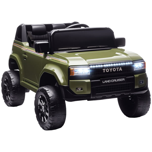 Macchina Elettrica per Bambini Toyota Land Cruiser 12V con Telecomando Età 3-6 Anni Verde acquista