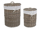 Set 2 Portabiancheria Narra Naturale in Fibre Naturali