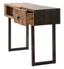 Console Mumbai 118x40x76 cm in Legno di Acacia e in Ferro Marrone e Nero