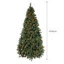 Albero di Natale Artificiale 245 cm con 600 Led Abete Colorado in Sintetico Verde