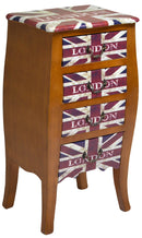 Cassettiera in Legno 4 Cassetti London