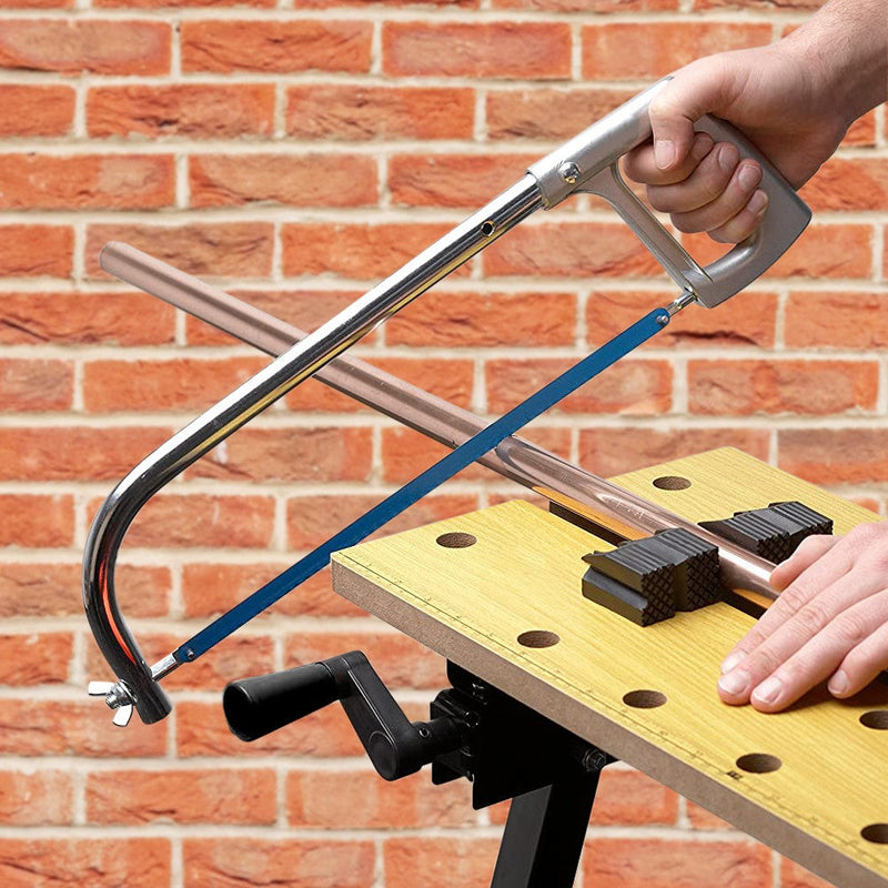 Banco Pieghevole da Lavoro per Fai da Te con Morsetti Laterali e Portautensili