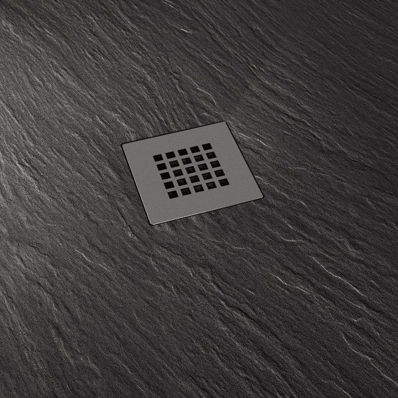 Piatto Doccia in Pietra  Pedrinelli Ardesia Stone Side Grigio Antracite Varie Misure