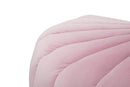 Puff Shell Rosa 80x54x42 cm in Legno Spugna e Poliestere Rosa