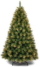 Albero di Natale Artificiale Realistico Folto 210 cm 757 Rami Verde Punte Oro