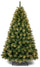 Albero di Natale Artificiale Realistico Folto 180 cm 450 Rami Verde Punte Oro