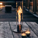 Lampada a Bioetanolo da Tavolo Ø9x40,5 cm in Acciaio Inossidabile Silver