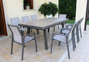 Tavolo Allungabile Seattle 205/265x105x75 h cm in Alluminio Taupe