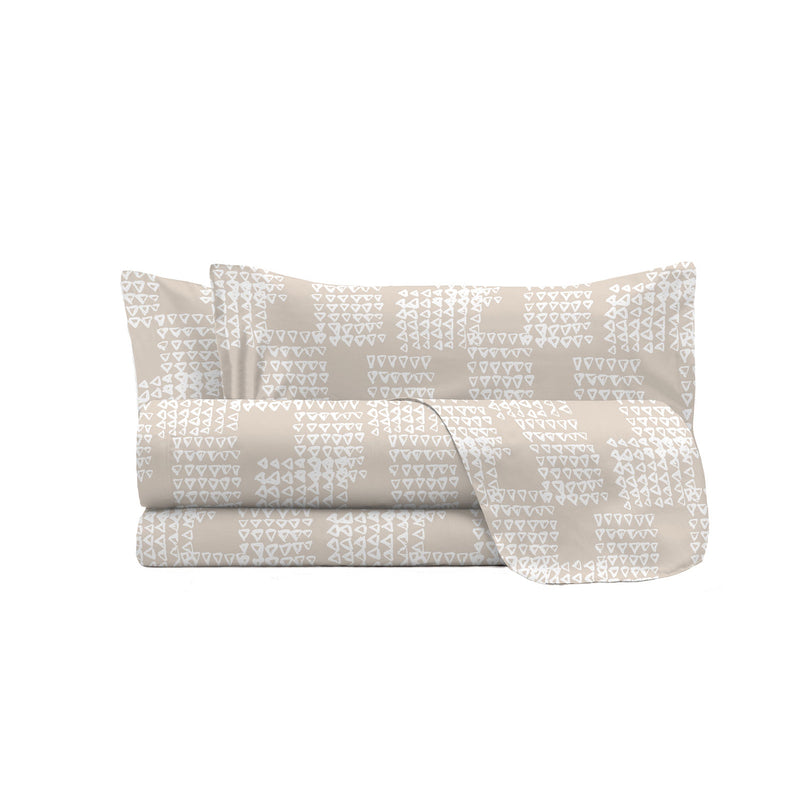 Set Lenzuola con Stampa Sopra Sotto e Federe Linea River Kura Varie Misure