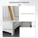 Mobile da Salotto 2 Armadietti 2 Ante e Cassetto 98x39x81,5 cm in Truciolato e Pino Grigio e Bianco