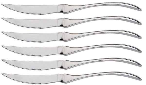 online Set mit 6 Tafelmessern mit gezackter Klinge aus Trek-Edelstahl