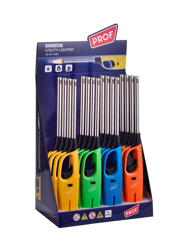 Set 16 Accendigas Ricaricabili H27,7 cm con Regolatore di Fiamma Vari Colori sconto