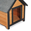 Cuccia per Cani da Esterno con Tetto Spiovente in Legno di Abete Impermeabile 56x60.5x66 cm 