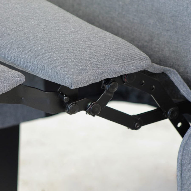 Poltrona Relax Reclinabile 76,5x73x47 cm Push Back in Tessuto Grigio