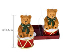 Candele Orsetti Natalizi 4 Pz H11 cm Rosso/Marrone