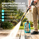 Idropulitrice ad Alta Pressione 20,5x19x40,4 cm Potenza 1500W con Ugello Regolabile e Kit Pulizia Blu      