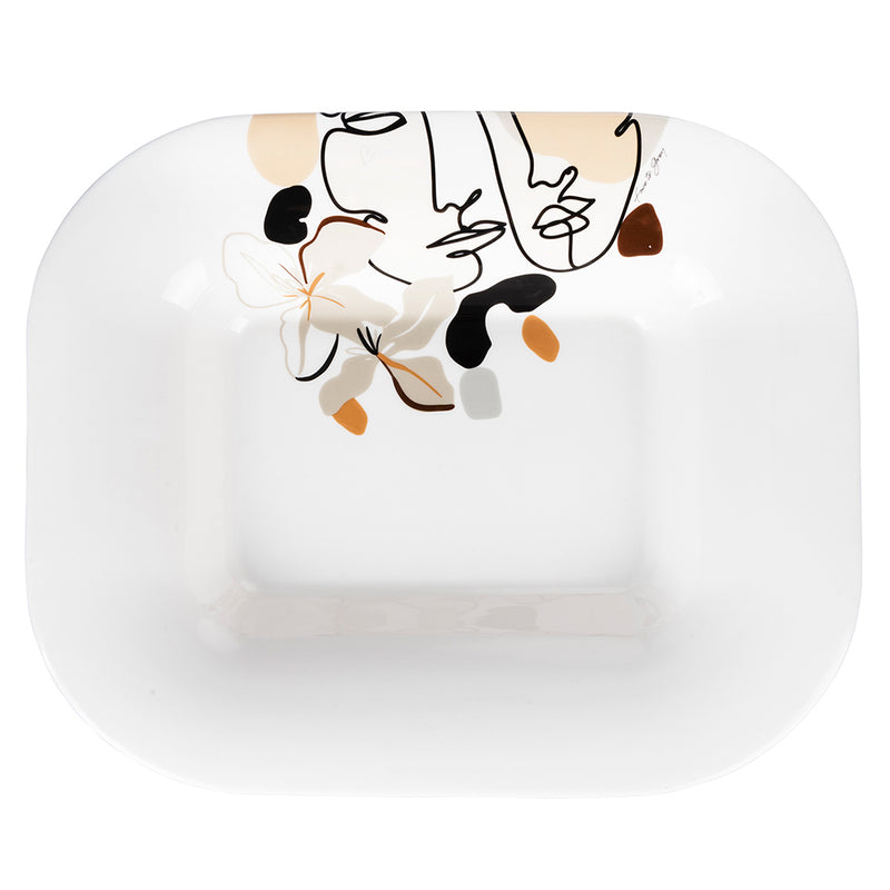 Piatto da Portata 44x36x7 cm  in Ceramica VdE Tivoli 1996 Face to grey 