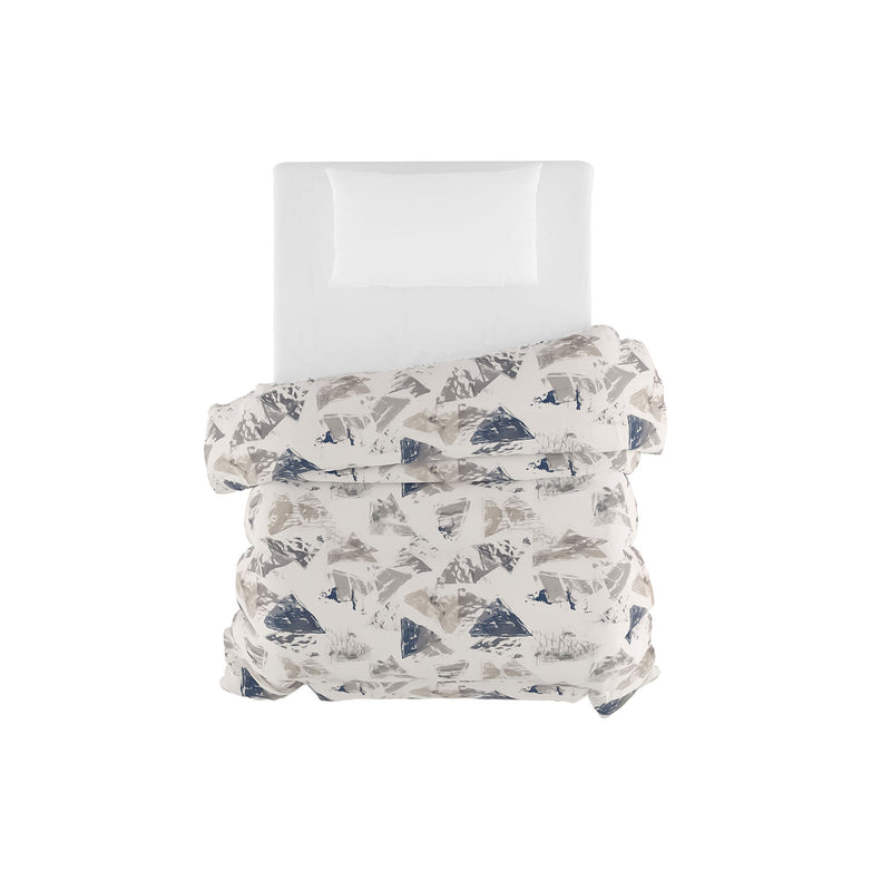 Trapunta Invernale Stampata in Microfibra 200gr Double Face Urban Blu Varie Misure