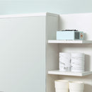 Specchio da Bagno a Parete con Armadietto e Ripiani 60x18x50cm Bianco  