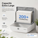 Dispenser da Parete per Carta Piegata 27,5x20x10 cm in ABS Bianco      