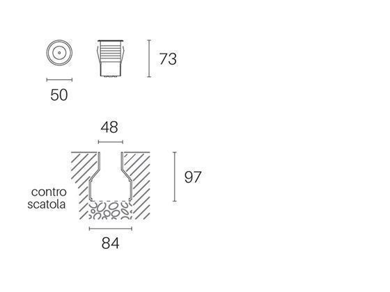 Faretto Calpestabile Incasso Pavimento a LED 2,5W 4000K Sovil Acciaio