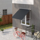 Tenda da Sole a Bracci con Apertura Manuale 150x120 cm Inclinazione e Protezione UV30+ Grigio