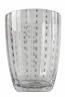Set 6 Bicchieri per Acqua in Vetro con Pois e Superficie Ondulata 300 ml Villa d'Este Home Tivoli Kalahari