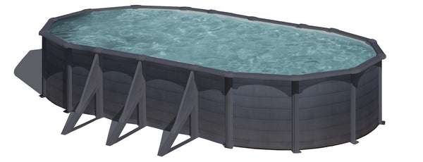 online Piscina Ovale Fuori Terra 730x375xh120 cm in Acciaio e PVC Gre Kea
