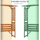 Panchina 2 Posti da Giardino 160x50x198 cm in Legno di Abete Marrone
