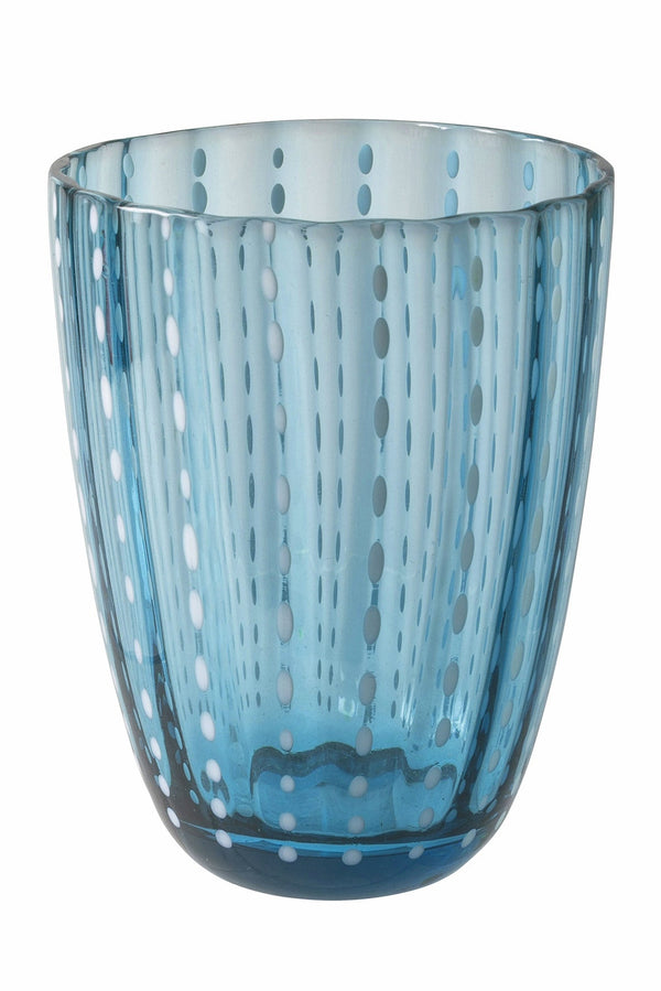 Set mit 6 Wassergläsern aus Glas mit Tupfen und gewellter Oberfläche 300 ml Villa d'Este Home Tivoli Kalahari prezzo