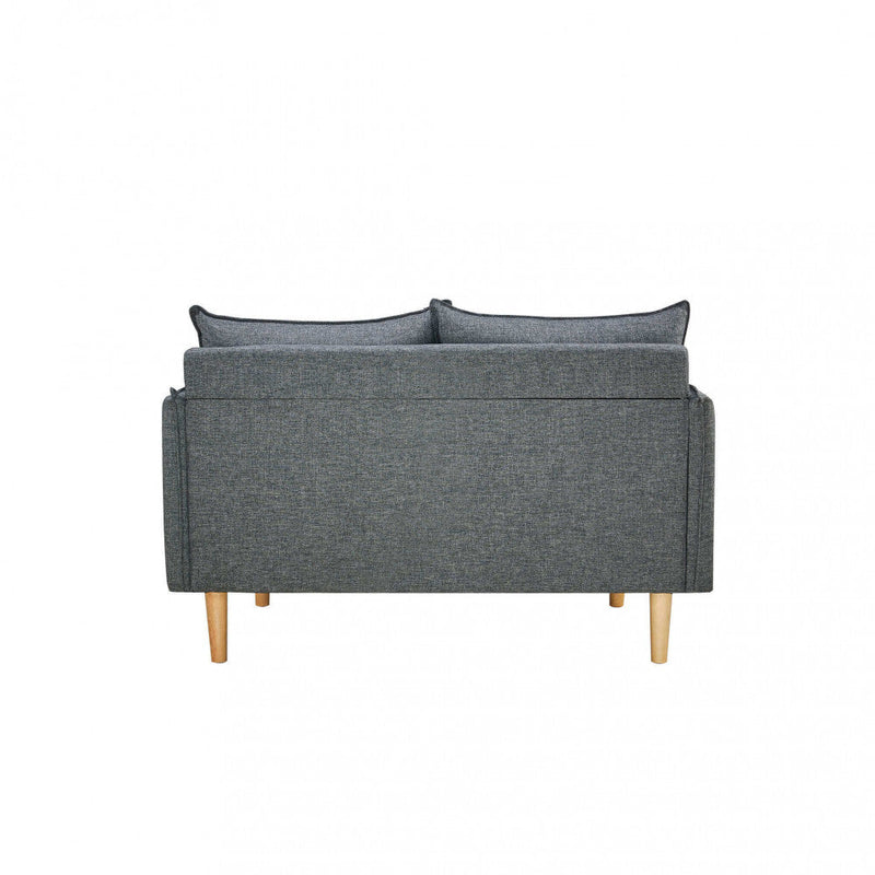 Divano 2 Posti Florin 130x84x51 h cm in Tessuto Grigio scuro
