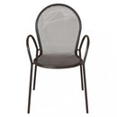 Sedia da Giardino Sheffield Impilabile 54x61x90 h cm in Acciaio Taupe