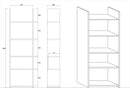 Libreria da Parete con 5 Ripiani in Melamina 56x29x184cm TFT  Boost Bianco