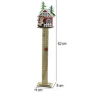 Calendario dell'Avvento da Terra 11x8x62 cm con LED in Legno Colori Assortiti      