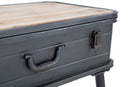 Console Industry con Contenitore 60x29x43,5 cm Legno di Abete e in Ferro Grigio