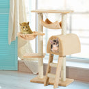 Albero Tiragraffi con Cuccia e Amaca Beige 55x30x100 cm 
