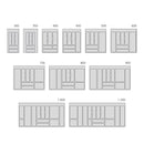 Portaposate per Cassetti 100 cm in Plastica Emuca Optima Grigio 