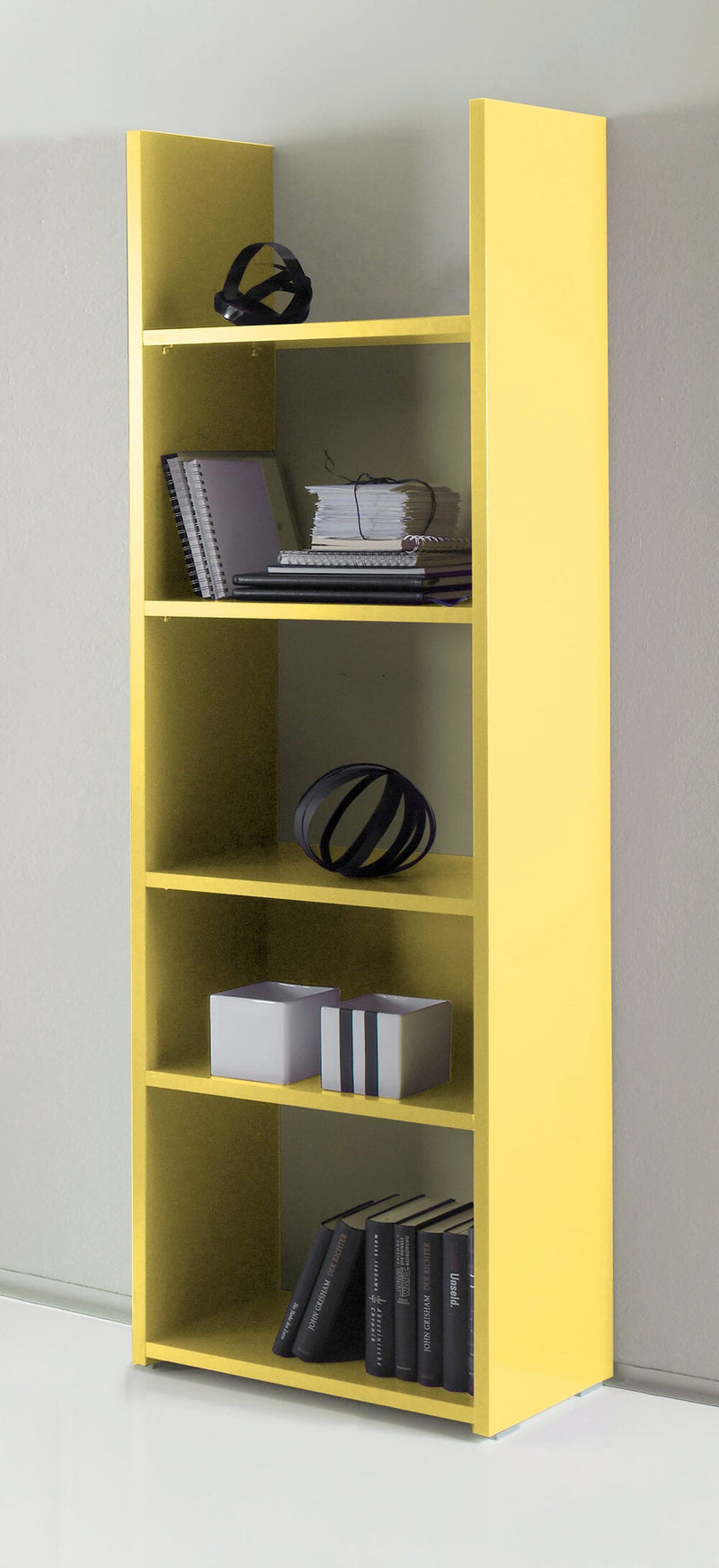Libreria da Parete con 5 Ripiani in Melamina 56x29x184cm TFT  Boost Giallo