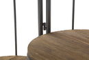 Libreria Berlin Double 86,5x42,5x110 cm in Ferro e Legno di Abete Naturale e Nero