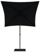 Ombrellone da Giardino 2x2 m Palo Ø38 mm in Alluminio Effetto Legno Tessuto Poliestere Trend Wood Antracite