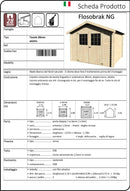 Casetta Box da Giardino per Attrezzi 3,17x3,13m Senza Pavimento in Legno Abete 28mm Flosobrak NG