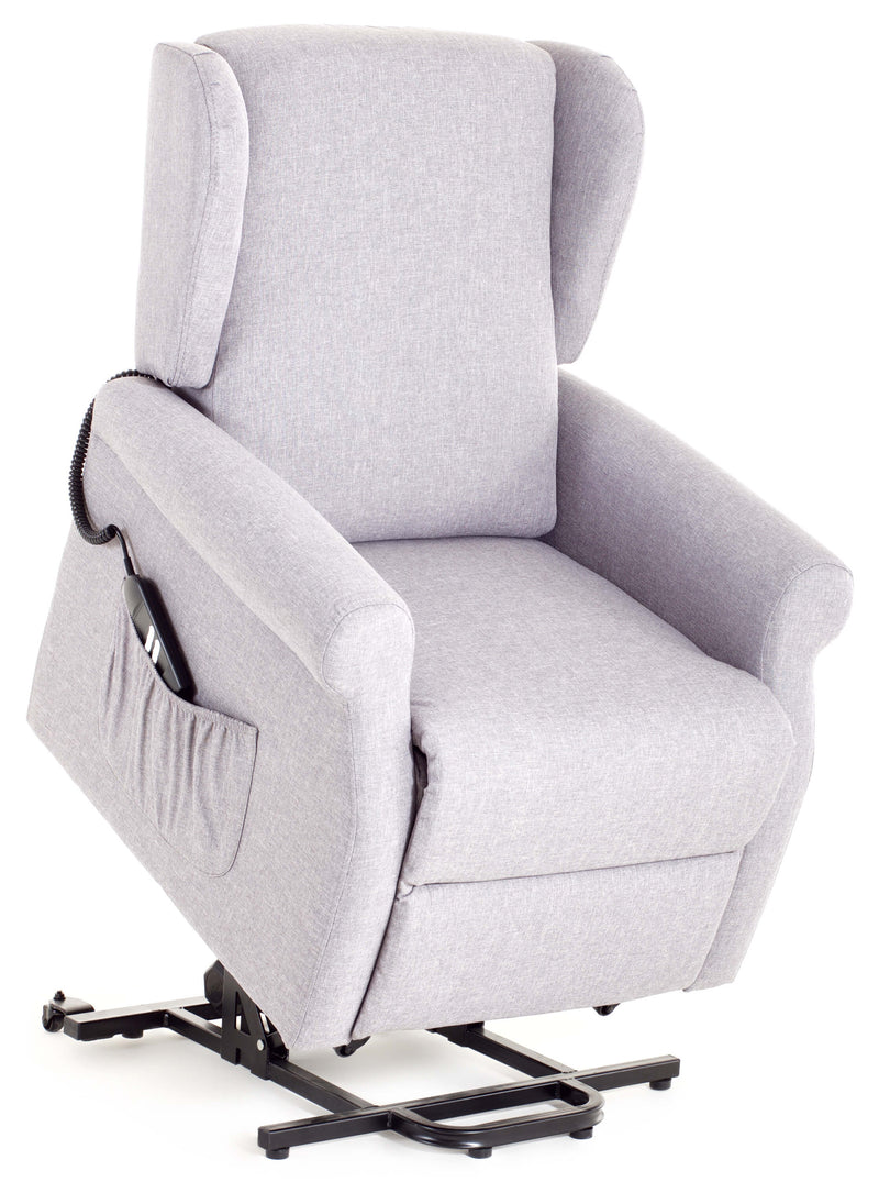 Poltrona Alzapersona Elettrica 2 Motori in Tessuto Vittoria Grigia