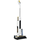 Aspirapolvere Lavapavimenti Senza Fili Wet & Dry Scopa Elettrica con 2 Serbatoi Bianco