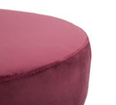 Sgabello Paris Bordeaux Ø35x40,5 cm Legno Spugna e Velluto Sintetico Bordeaux e Oro e Nero