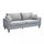 Chandler 3-Sitzer-Sofa 196 x 81 x 89 h cm in taubengrauem Samt