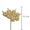 Set 24 Pick Mele Glitter H12,5 cm Oro