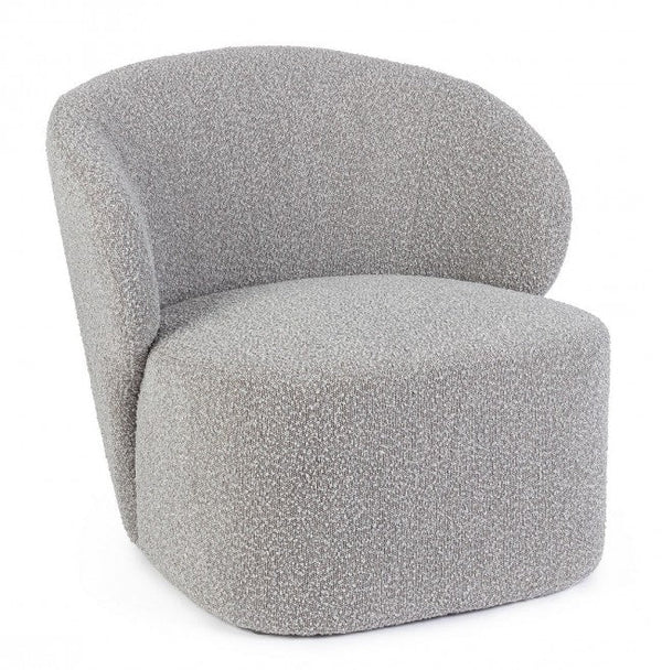 Poltrona Soggiorno 79,5x75,5x72 cm Babila in Bouclè Grigio acquista