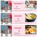 Impastatrice Planetaria 5,5 Litri 1200W Ciotola in Acciaio Inox Rossa