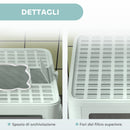 Lettiera per Gatti Chiusa Doppia Entrata con Paletta e Spazzola Integrata Verde      